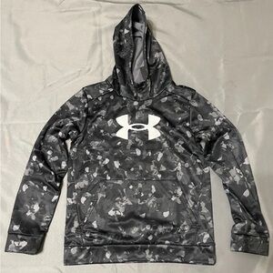 Under Armour Boys' Black and Gray Fleece Hoodie